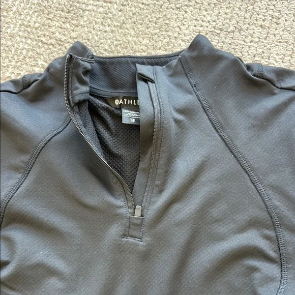 Athleta Women's Black Long Sleeve 1/4 zip Top XS - Picture 3 of 5